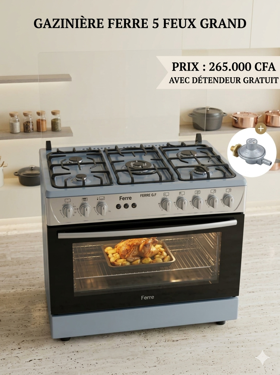 GAZINIÈRE 5 FEU FERRE GRAND