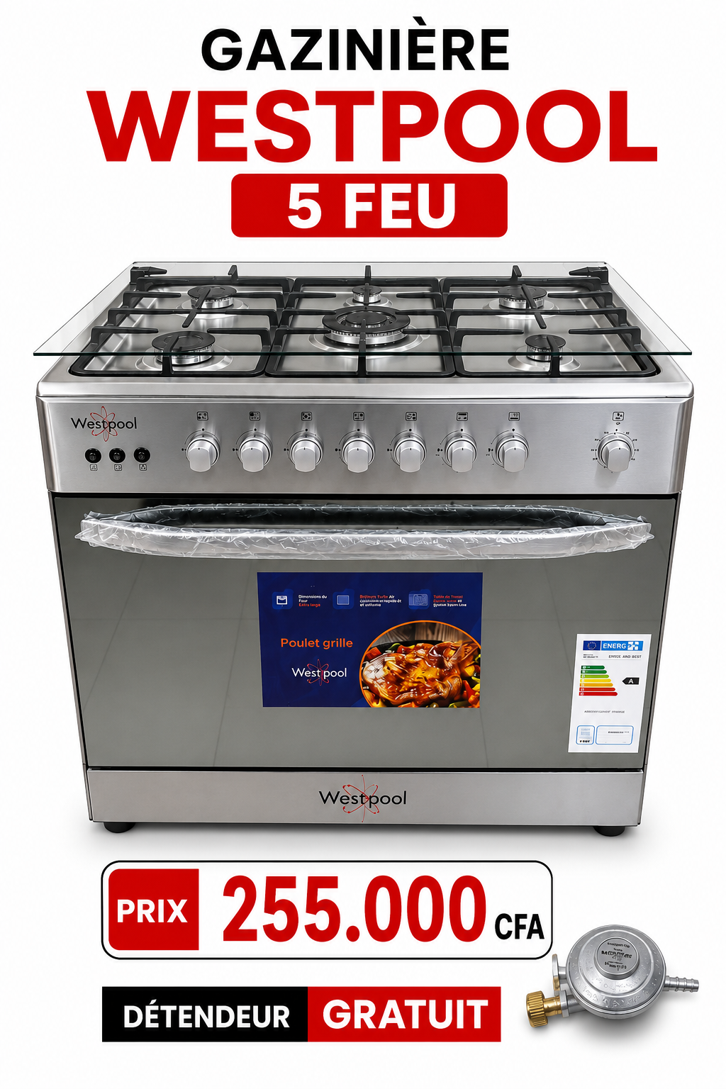GAZINIÈRE 5 FEU WESTPOOL